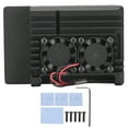 thumbnail image 1 of Caja de aluminio con ventilador de refrigeración dual para Raspberry Pi 4B, 1 of 10