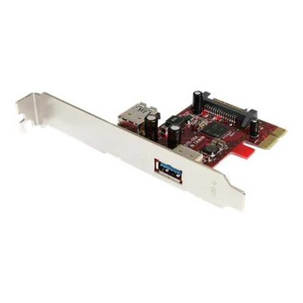 StarTech.com USB, USB USB 3.0 port 2 S PCI Express SuperSpeed Card with UASP Support - 1 Interne 1 Externe - Adaptateur Double port PCIe USB 3.0 (PEXUSB3S11) - Adaptateur USB - PCIe 2.0 Profil Bas - 2.0, USB 3.0 - 2 ports - pour StarTech.com 4 ports