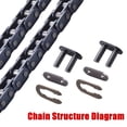 thumbnail image 3 of CNCMOTOK T8F Cadena de transmisión 116 eslabones + interruptor de cadena apto para 2 tiempos 43 cc 47 cc 49 cc Chopper Mini bicicletas Coolster Pocket Bike Minimoto Parts 4 Wheeler, 3 of 5
