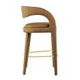 thumbnail image 3 of Modway Pinnacle 30" Upholstered Fabric Bar Stool in Brown/Gold (Set of 2), 3 of 10