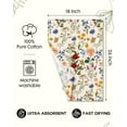 thumbnail image 4 of Flour Sack Kitchen Towels - Set of 2 Spring Dish Towels with Hanging Loop 18x26 Inch Absorbent Reusable Cotton Cloths for Cleaning Cute Design Home Decorative Housewarming, Vintage Flower, 4 of 6