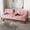 Pink, variant on Walsunny Convertible Sofa Bed, Foldable Futon Sleeper Sofa Bed with 2 Cup Holders, Folding Loveseat Recliner with 3-Angle Adjustment Modern Couch for Living Room, Small Space, Dark Gray