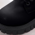 thumbnail image 5 of CYRBOKO Ankle Boots for Girls, Non-slip Side Zip Lace Up Fall Winter Girls Riding Boots Black Size 10 (Little Kids), 5 of 7