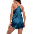 thumbnail image 5 of IROINNID Sleepwear Sets for Women Camisole Pajamas Two Pieces Sexy Home Wear Silk Nightwear Two-piece Set,Blue, 5 of 5