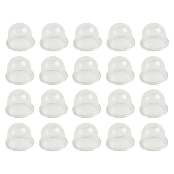 RichLink 20-Pack Carburetor Primer Bulbs for Homelite Mcculloch Tanaka Trimmers - Transparent 19Mm Diameter Replacement Parts (188-12, 188-12-1)