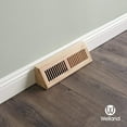 WELLAND 15" Wood Vent Floor Register Baseboard Diffuser, Unfinished Red ...