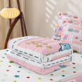 thumbnail image 5 of Manfei Cartoon Sealife Zipper Twin Comforter Sets with Fitted Sheet and 2 Pillowcases, Marine Jellyfish Whale Zipper Bedding Set, Pink, Polkadot Reversible, 4-Piece, 5 of 7