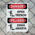 thumbnail image 5 of (2 Pack) Open Trench OSHA Danger Sign 10 Inch X 14 Inch Indoor / Outdoor Rust-Free Aluminum Metal Signs for Workplace, Workshop, and Construction Site, Made in the USA, 5 of 8