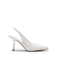 thumbnail image 3 of Zapatos de Tacón Bajo con Tira Trasera Blancos para Mujer DREAM PAIRS, 3 of 7