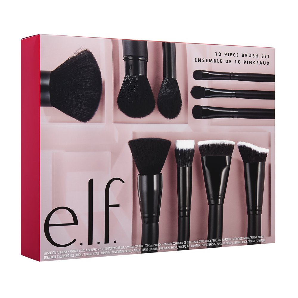 (25 Value) e.l.f. Holiday 10 Piece Brush Set