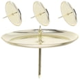 thumbnail image 1 of Portavelas con forma de corona, candelabro redondo de hierro para manualidades, fijación de velas, 4 Uds., 1 of 1