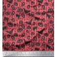 thumbnail image 1 of Soimoi Rayon Fabric Stripe,Bat & Skull Halloween Print Fabric by Yard 56 Inch Wide, 1 of 1