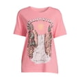 thumbnail image 3 of Time and Tru Women's Short Sleeve Destination Graphic Tee, 3 of 5