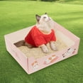 thumbnail image 2 of Disposable Cat ,Portable Pet Litter Tray Kitty Travel Toilet Pet Sand Box Container Large Capacity Bedpan Litter Pan for Bunny Indoor Cats Thick Pink 9x29x12cm, 2 of 9