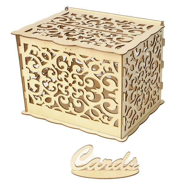 Injueey Caja de tarjeta de boda elegante tarjeta DIY reutilizable personalizado plegable sobre cajas de tarjetas de regalo para recepción de boda fiesta Kits de decoración para fiestas JM01376 Injueey HA011943-09