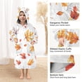 thumbnail image 3 of FORMRS Wearable Blanket Hoodie with Sleeves for Kids Cozy Flannel Sweatshirt, Watercolor Autumn Leaves, 3 of 7