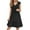 Black-A5, variant on Petite Dresses for Women Flowy Lightweight Knee Length Ruffle Tiered Layered Cotton Linen Cute Pleated Dresses V Neck Sleeveless Formal Midi Dresses Navy S