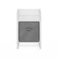 thumbnail image 4 of Furinno VIOLA End Table in Side Table with Storage Bins in White, 4 of 5