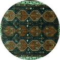 thumbnail image 1 of Ahgly Company Indoor Round Persian Turquoise Blue Traditional Area Rugs, 8' Round, 1 of 4