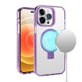 thumbnail image 4 of Designed for Samsung Galaxy S24+ /S24 Plus Transparent HQ Magnetic Ring Circle Stand with MagSafe Compatible Hybrid Dotted Edged Phone Case Cover [Purple], 4 of 8