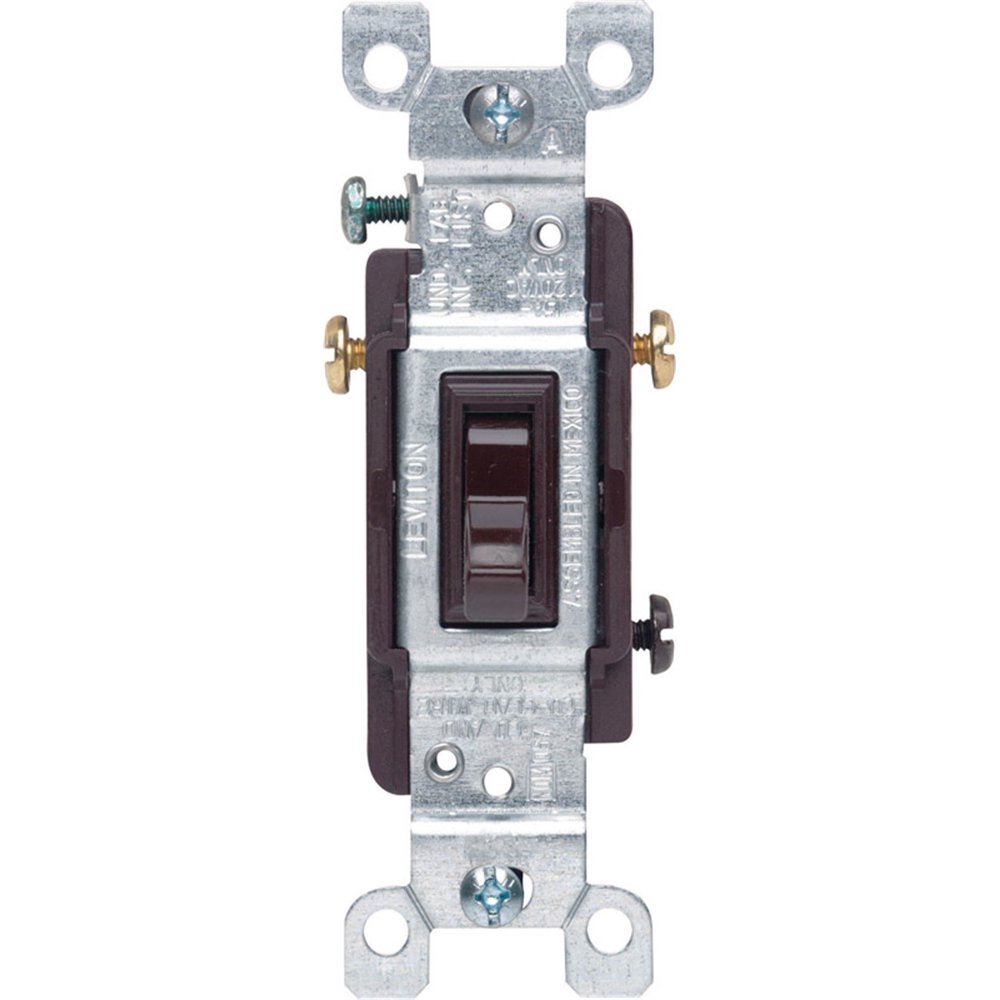 Leviton Quiet Toggle Switch 3 Way 15 A 120 V Brown Csa Bulk Pack of 10