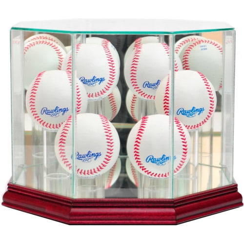 New Real Glass Baseball Bat Display Case Cherry Sport Molding UV FREE SHIPPING 