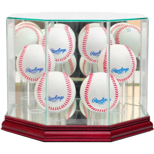 Perfect Cases 6Ball Baseball Display Case, Cherry Finish