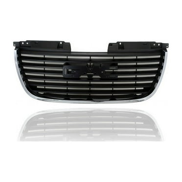 Grille - Compatible/Replacement for '07-14 GMC Yukon/XL - Matte Black With Chrome Frame, Emblem Provision - 22761714, CAPA