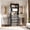 Gray Oak, variant on Homieasy 4-9 Ft Adjustable Wooden Closet Organizer System with 4 Drawers, 4 Hanging Rods & Shelving Towers - Heavy Duty Walk-in Wardrobe Rack, Space-Saving Design, Easy Assembly,White