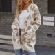 thumbnail image 1 of Puntoco moda mujer Casual cuello pico manga larga otoño suéter cárdigan blusa botón tops Puntoco Puntoco-5976, 1 of 9