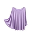 thumbnail image 2 of Women's Striped Long Sleeve Lapel Collar Shirt Blouse Tops Crewneck Loose Fit Casual Solid Color Soft Work Office Vacation Travel Fashion Essential Gift for Women | CSEONE,Purple Free Size, 2 of 8