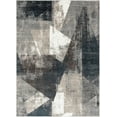 thumbnail image 5 of Well Woven Kaye Grey Blue Abstract Triangle Boxes Modern Area Rug 8x10 (7'10" x 9'10"), 5 of 7