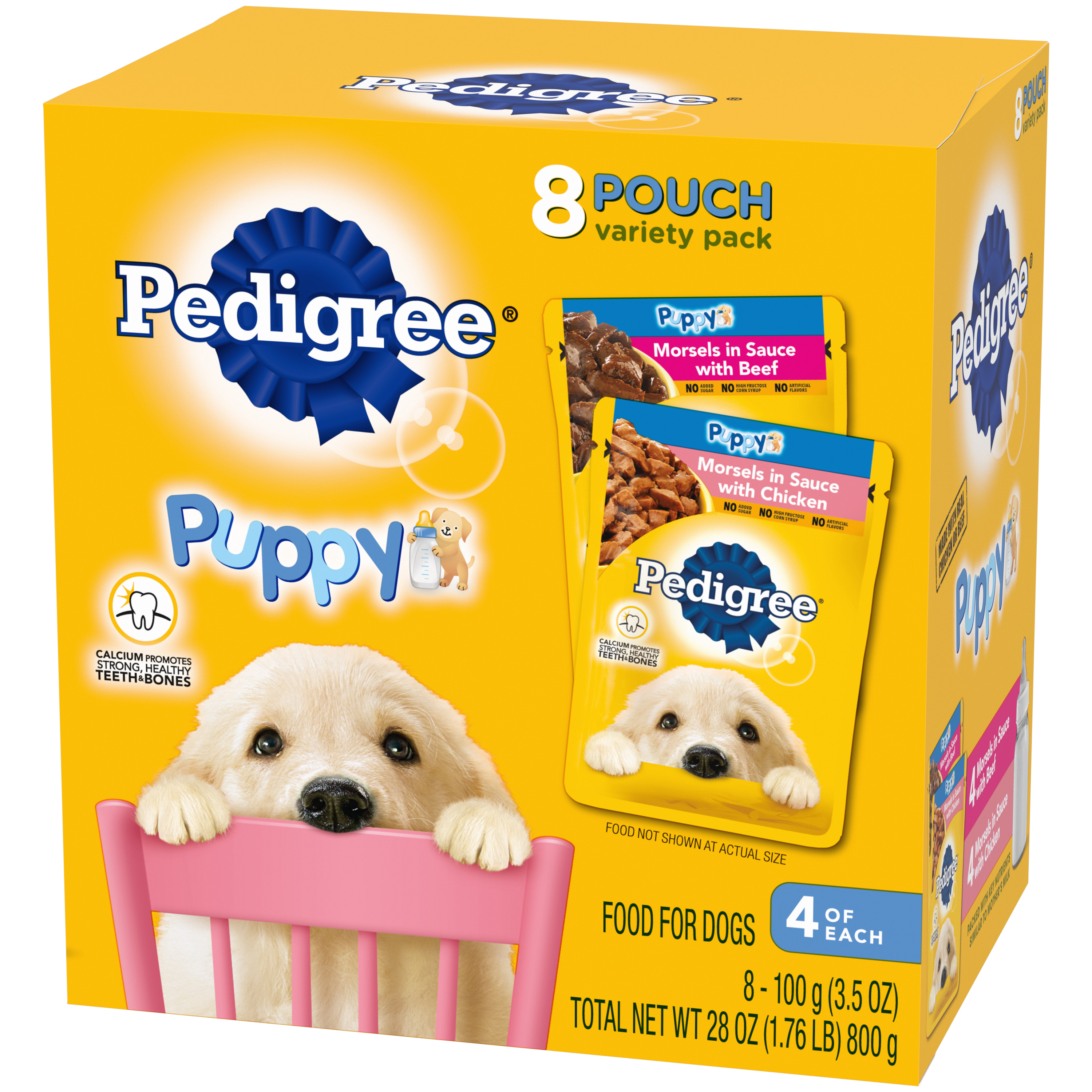 Buy Pedigree PUPPY Meaty Flavors Wet Dog Food for Puppy Variety Pack