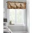 thumbnail image 4 of Kitchen Cafe Valance Curtain for Small Windows,Sexy Leopard High Heel Shoe Rod Pocket Short Valances Retro Wildlife Animal Skin Window Treatment Panel for Living Room/Bedroom/Bathroom,60x18in, 4 of 9