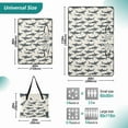 thumbnail image 2 of Extra Large Picnic Beach Blanket Waterproof Sand Proof Portable Outdoor Mat Shark Silhouettes 60x80, 2 of 9