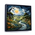 thumbnail image 2 of Designart "Winding River in the Countryside I" Landscapes Floater Framed Wall Decor, 2 of 7