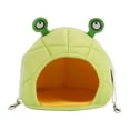 thumbnail image 3 of Hamaca para hámster Yuyangstore cama pequeña para mascotas casa colgante para hámster jaula tipo nido Rana verde, 3 of 8