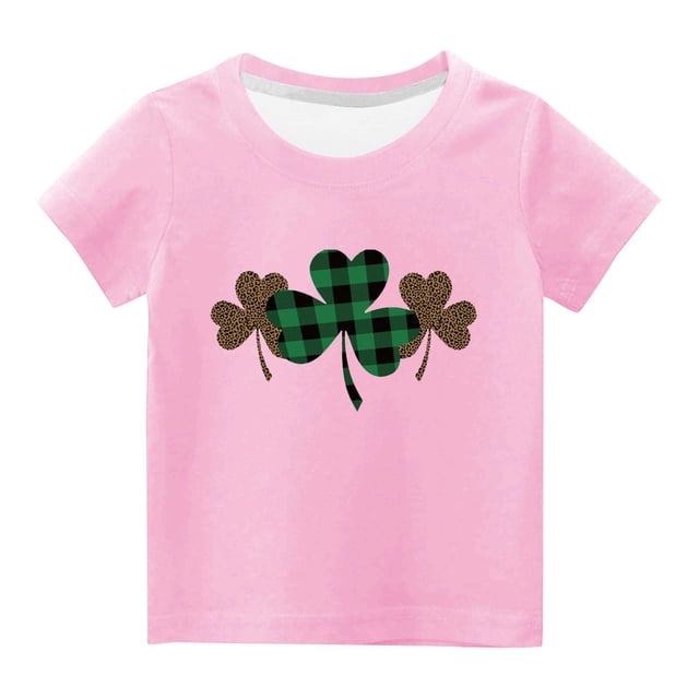 Chemises pour Filles Tout-Petits Enfants Garçons Filles Mignon Col Rond Imprimé Manches Courtes Haut