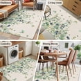 thumbnail image 5 of Sage Green Eucalyptus Area Rugs 3'x5', Washable Small Throw Rugs for Living Room Bedroom, Weeping Botanical Leaves Linen Indoor Outdoor Rug Non-Slip Low Pile Carpet Runner Reversible Floor Mats, 5 of 8