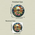 thumbnail image 3 of Vibrant Dragonfly Round Stained Glass Window Stickers Cling Decorative Stickers For Home Kitchen And Restaurant, 3 of 7