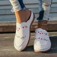 thumbnail image 2 of Dsscvnef Embroidered Bao Toe Slippers Women's Large Size Round Toe Bao Toe Wedge Outer Wear Half Slip Mules, 2 of 9