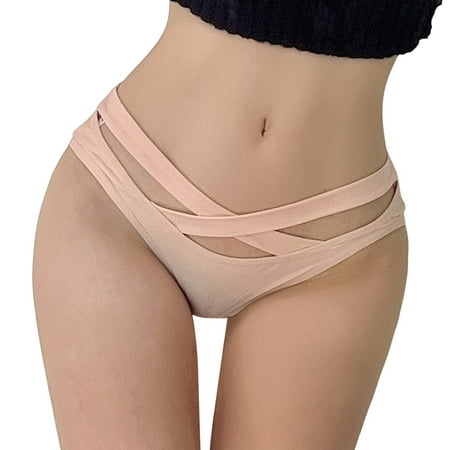 

Underwear For Women Custom Low Waist Striped Tangas No Show Bikini Custom Thongs Cotton Thong Panties 6 Pack