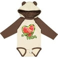 thumbnail image 3 of Inktastic I'm One in a Melon Watermelon Heart Boys or Girls Long Sleeve Baby Bodysuit, 3 of 5