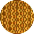 thumbnail image 1 of Ahgly Company Machine Washable Indoor Round Oriental Yellow Traditional Area Rugs, 7' Round, 1 of 4