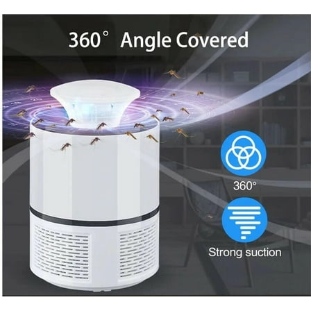 Mosquito Fly Bug Insect Zapper Killer Indoor Outdoor Electronic Light Trap Lamp White