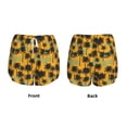thumbnail image 3 of Pofeuu Hawaii Palms Print Women's Athletic Shorts Running Workout Shorts Tummy Control Quick Dry Gym Shorts with Pockets Double layer sports shorts-Large, 3 of 7