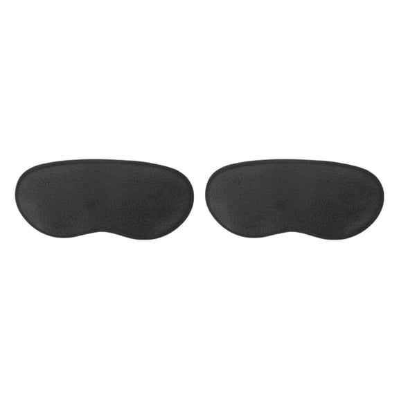 Unique Bargains 1 Pair Heel Pads Eye Mask-shaped Thickened Heel Pads for Shoes Black