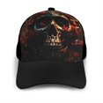 thumbnail image 3 of Yiaed Artistic Flower Butterfly Skull Print Baseball Cap Dad Hat Polo Style Plain Blank Adjustable Size, 3 of 5