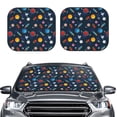 thumbnail image 2 of Balery Space Cartoon Parasol para parabrisas de coche de 2 piezas | Parasol plegable para parabrisas delantero de coche para la mayoría de sedanes-Medium, 2 of 6
