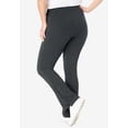 thumbnail image 2 of Woman Within Plus Size Tall Stretch-Cotton Knit Pull-On Bootcut Leggings, 2 of 6